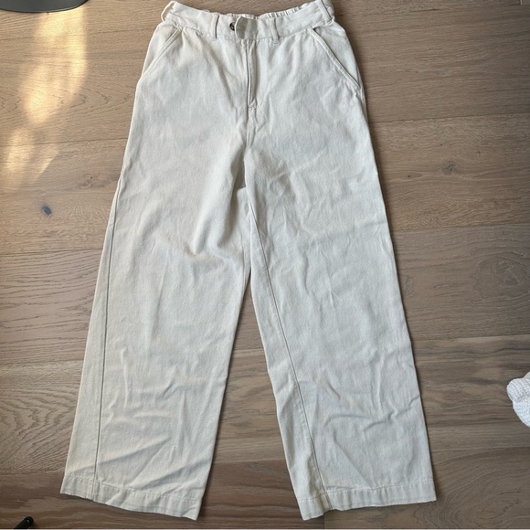 Treasure & Bond Pants - Treasure & Bond Canva Cotton Trousers Beige XS